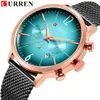 Curren Top Brand Herr Sport Watches Creative Design Chronograph Quartz Wristwatch Steel Band Date Clock Relogio Masculino Reloj319s