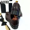 Dress Shoes Italian Men Oxford Shoes Lace Up Black Cap Toe Oxfords Office Business Wedding Men Brown Dresses Shoes Leather Shoes Men 230823