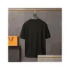 Herren-T-Shirts Designer Herren Druckbuchstaben Baumwollhemd 2 Farben Schwarz weiß Luxus Top Tee Man Europäische Größe S-3xl jetzt Kleidung Dro Dhcfg