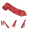 Bow Ties Red Cool Myth Slips unisex mager polyester 8 cm klassisk hals för män kostymer tillbehör gravatas fest