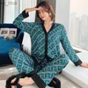 T081 2PCS PAJAMAS FEMMES SETS FEMME PAJAMA PARTIE SUMBRE V COUP DESIG