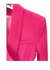 Damenjacken Mode 2023 Designerjacke Doppelbrust Lion Button Schnürung Schalkragenanzug Pink