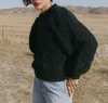 여자 스웨터 유럽 패션 브랜드 중공 후크 패턴 울 풀오버 스웨터