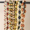 Keychains lanyards Daisy gevlochten tas riem macrame telefoonhoesje portemonnee bagage crossbody riem camera -band boho accessoires lanyard cadeau badge houder 230823