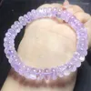 Bangle Natural Kunzite Bracelet Fashion Gemstone Crystal Jewelry Women Healing Holiday Pired 1pcs 9,5 мм