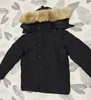 Kanada pufferjackor män designer real coyote päls utomhus wyndham vindbrytare jassen ytterkläder huva fyrrure manteau down coat hiver parka douedoune goode