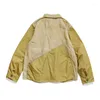 Men's Jackets KAPITAL 2023 Autumn Japanese Fashion Casual Linen Colored Polo Neck Loose Long Sleeve Thin Coat
