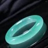 Bangle Green Jade Round Bracelet Women Healing Gemstone Jóias finas de alta grau A Mianmar Jadeite namorada mãe presente