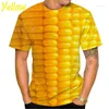 Men's T Shirts 2023 Botanical CornHip-Hop 3D Print Fashion Streetwear Women's Short Sleeve Tops