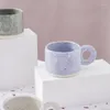 Tazas de cerámica nórdica Simple, taza de café de cerámica en bruto, taza de agua personalizada para el hogar, pellizco de mano, tinta para salpicaduras