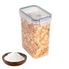 Botellas de almacenamiento Contenedor de harina Cocina hermética 5 piezas Contenedores de cereales con tapas de cierre fácil Casa hermética al aire