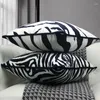 Pillow Sofa White S Living Room Stripes Antiwrinkle Office Chair Zebra Personalized Cojines Home Decorations Minimalist