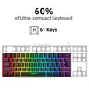 Tastiera da gioco HXSJ 61 tasti RGB retroilluminato 60% 60 Tastiera aziendale US Wired Wireless Bluetooth Mini PC compatto Gamer MAC PS4 HKD230812