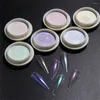 Poudre de coquille de perles scintillantes pour ongles, miroir néon, trempage blanc violet, pigment chromé, vernis à poussière, décoration Laser