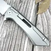 Coltelli da serbatoio Coltello pieghevole per ascia 3,75 "Lama 440c Manici in acciaio nero 420 Soccorso esterno Escursionismo Autodifesa Campo tattico Caccia Utilità di combattimento SMF Strumenti EDC