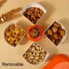 Plates Serving Tray With Lid Versatile Bpa-free Nut Fruit Removable Compartments For Appetizers Candy Storage