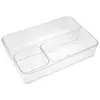 Garrafas de armazenamento 4 PCs Caixa de gavetas Cosméticos Divisadores do quarto Bin Bin Bin embutido Bandeja organizadora combinada PP Office Plastic Plástico