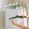 Hangers Portable Folding Clothes Outdoor Travel Drying Rack Save Space Foldable Mini Hanger With Underwear Socks Clips
