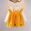 Girl's Dresses Embroidered Baby Kid Girl Dress Spring Autumn Princess Dress Lovely Cotton Long-sleeved Girl Clothing Rabbit A-line Dresses R230824