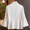 Giacche da donna Donne Donne cinese Cappotto tradizionale ricamo vintage per esibizioni chiffon nazionale abbigliamento top primavera ed estate