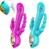 Vibratorer 3 i 1 dildo kanin vibrator vattentät USB magnetisk laddningsbar anal klitis sexleksaker för kvinnliga par shoppar 230824