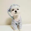Hundkläder söt hemmabeläggning för husdjurskattkläder valp pyjamas med hatt liten pomeranian chihuahua schnauzer vårkläder