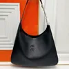 Sac à bandoulière Hobo noir pour femmes, sac à main fourre-tout en cuir de vache, lettres de mode, poche interne à fermeture éclair, poches de grande capacité, paquet sous les bras 42cm