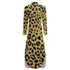 Abiti casual Trendy Leopard Chiffon Dress Classic Animale Stampa di donne graziose Elegante SEXY Custom Vestido 4xl 5xl 6xl