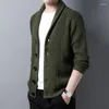 Herrenpullover 2023 High-End-Wolldesigner Dicke Wintermarke Fashion Cable Strick Sweater Mantel Freizeitkoreanische Kleidung