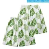 Ethnische Kleidung Sommer Lose Männer Frauen Japan Strickjacke Streetwear Grüne Blätter gedruckte weiße Kimono Beach Shorts Hemd Haori Cosplay Yukat