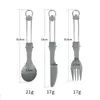 Pure Titanium Tableware Set Matte Foldble Knife Fork Spoon Ultra-Light Outdoor Travel Camping Small Volume Portable Cotestar Set HKD230812