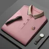 Mens Polos Summer Casual Polo Shirts Men Business Luxury Brand Fashion Kort ärm Male Spring High Quality Clothing 230823