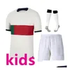 Yoga Outfit 22 Portugal Soccer Jerseys Kids Joao Felix Bernardo Br Ronaldo Fernandes Portugieser 23 Portuguese Boys Football Shi Dhrns