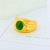 Обручальные кольца 15 мм голубые стразы Dubai Ring for Women Gift Gold Color Africa Lover