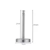 Kitchen Storage Stainless Steel Roll Paper Standing Holder Silver Plastic Wrap Rack Home Table Decor