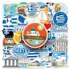 Gift Wrap 50pcs Greece World Architecture Outdoor Travel Sticker For Stationery Laptop Guitar Scrapbook Scrapbooking Supplies Stickers