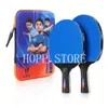 Racchette da ping pong 2 pezzi LOKI K5000 Blue Sponge Carbon Racchetta da ping pong originale professionale con borsa 230824