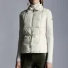 Monclairer Square Stripe Design Mulheres Down Jacket Gola Cintura Retração jaqueta de malha Braço Crachá feminino casaco quente Tamanho S--L