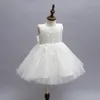 High Quality White First Communion Dresses For Girl Tulle Lace Infant Toddler Pageant Flower Girl Dress for Wedding and Birthday309a