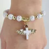 Bedelarmbanden engel voor cross rozenkrans kralen armband hanger sieraden decor Lucky G