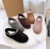 Tornozelo inverno bom designer peles neve bens tasmman chinelo chapado salto lapso fofinho mulas de couro real austrália para mulher 623ess