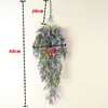 Decoratieve bloemen 1 pc's mooie mode nep plant muur kunstmatige hangende lavendel wijnbloem bloem rattan home tuin bruiloft decoratie