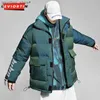 Parkas pour hommes hiver canard doudoune hommes Couple décoloration brillant doudoune pour homme Hip Hop détachable visage brillant épaissi manteau chaud Q230831