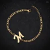 Bedelarmbanden a-z letter sieraden personaliseren initiële armbanden voor vrouwen roestvrij staal alfabetnaam Bijoux pulseiras SL131
