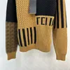 2023 FW Women Sweaters Knits Designer Tops With Letter Jacquard Runway Brand Designer Crop Top Cashmere Shirt Elasticity Multicolor Pullover Outwear Knitwear