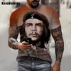 Męskie koszule Wysokiej jakości Che Guevara wydrukowane 3D T-shirt mężczyzn Kobiety Summer Fashion Casual Shirt Harajuku Streetwear Oversiase Tops