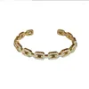 Bangle Real Gold Cyrcon łańcuch Otwarta bransoletka Dongdaemun Super Flash Temperament wysokiej jakości biżuteria modowa