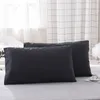 Pillow Case 2pcs/pair Solid Color Bedding Simple Pillowcase Decorative For El WeddingMachine Washable