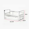 Kitchen Storage Sponge Holder Sundries Shelf Drain Rack Wall-mounted Punch-free Countertop Standing Dish Plate Basket With Tray