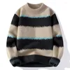 Men's Sweaters 2023 Autumn/Winter High-Quality Fashion Trend Mink Fuzz Sweater Men Casual Comfortable Warm Size M-3XL